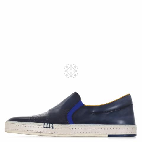 Sell Berluti Playtime Leather Slip-Ons - Blue | HuntStreet.com